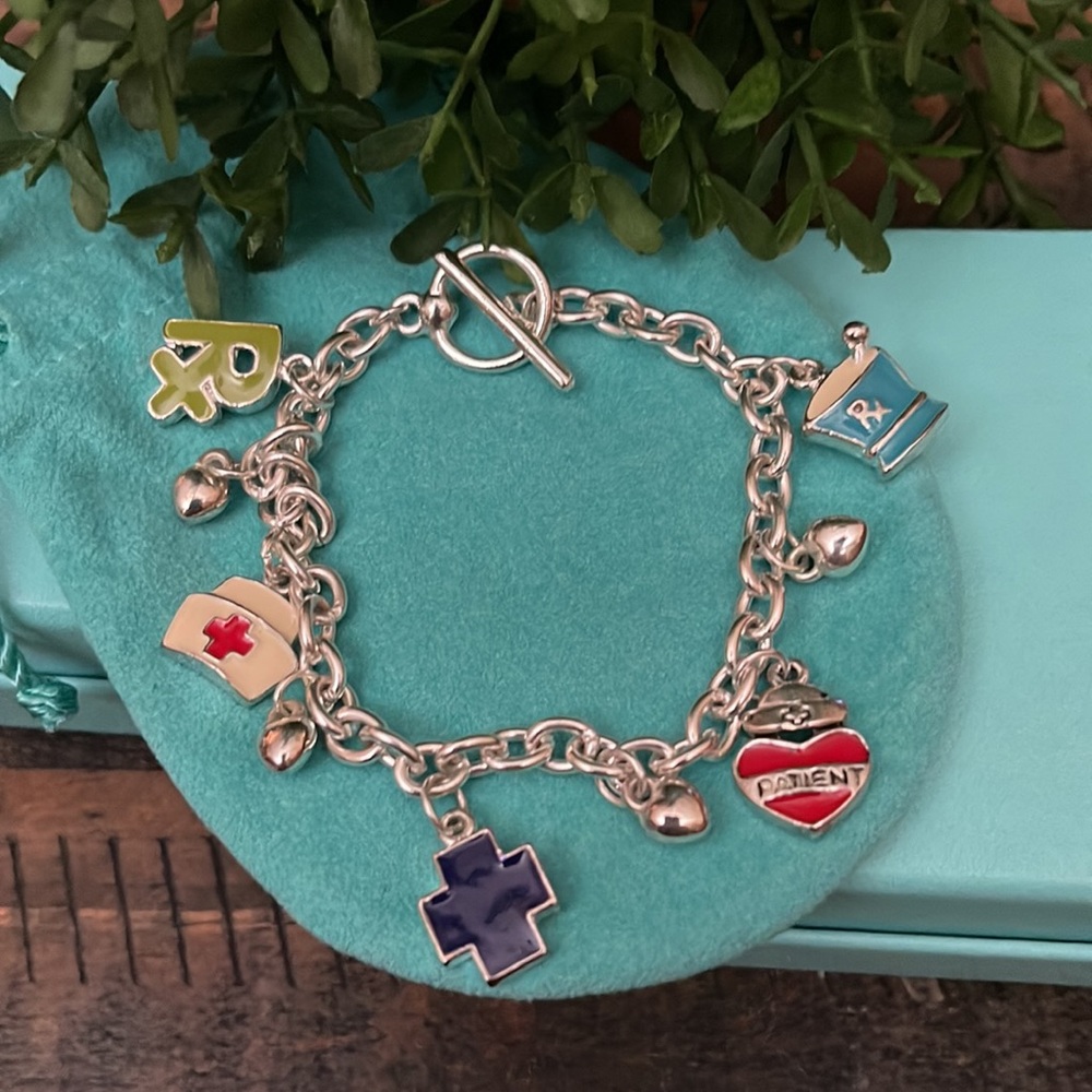 Nursing Enamel Charm Bracelet